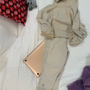 Alo Beige Hoodie and Joggers Set